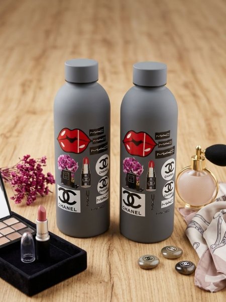 مطرة ثيرموس قصير Chanel مع حومرة رمادي